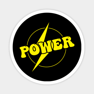 Power simple lightning energy illustration typography design Magnet